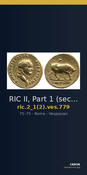 RIC II, Part 1 (second edition) Vespasian 779 — CANOA
