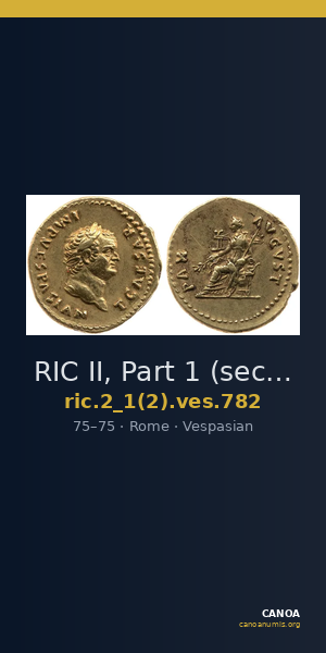 RIC II, Part 1 (second edition) Vespasian 782 — CANOA