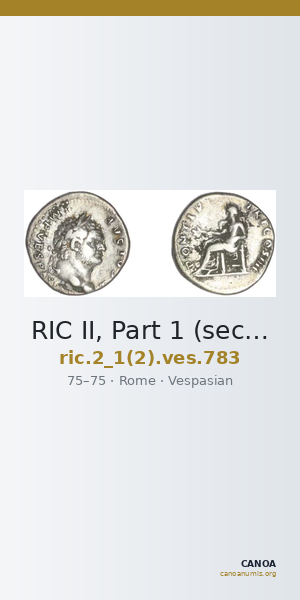 RIC II, Part 1 (second edition) Vespasian 783 — CANOA