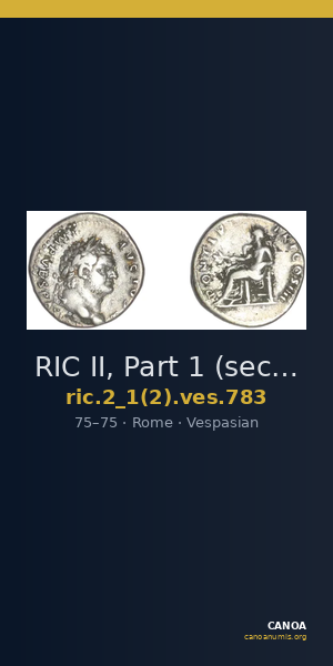 RIC II, Part 1 (second edition) Vespasian 783 — CANOA