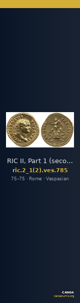 RIC II, Part 1 (second edition) Vespasian 785 — CANOA