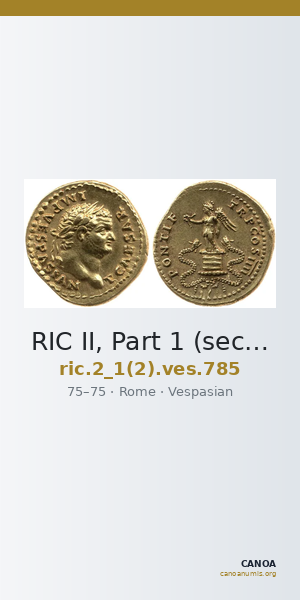 RIC II, Part 1 (second edition) Vespasian 785 — CANOA