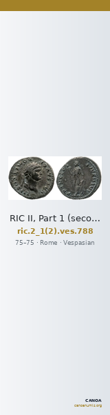 RIC II, Part 1 (second edition) Vespasian 788 — CANOA