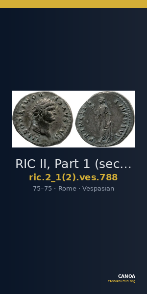 RIC II, Part 1 (second edition) Vespasian 788 — CANOA