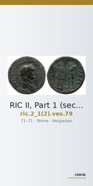 RIC II, Part 1 (second edition) Vespasian 79 — CANOA