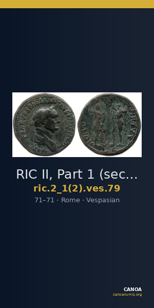 RIC II, Part 1 (second edition) Vespasian 79 — CANOA