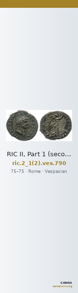 RIC II, Part 1 (second edition) Vespasian 790 — CANOA