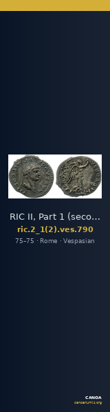 RIC II, Part 1 (second edition) Vespasian 790 — CANOA