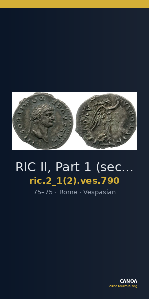 RIC II, Part 1 (second edition) Vespasian 790 — CANOA