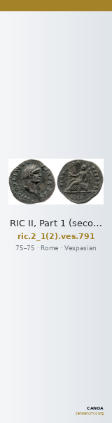 RIC II, Part 1 (second edition) Vespasian 791 — CANOA