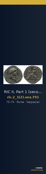 RIC II, Part 1 (second edition) Vespasian 791 — CANOA