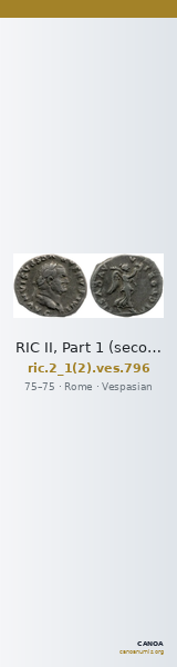 RIC II, Part 1 (second edition) Vespasian 796 — CANOA