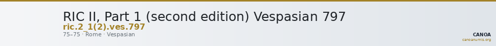 RIC II, Part 1 (second edition) Vespasian 797 — CANOA