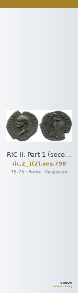 RIC II, Part 1 (second edition) Vespasian 798 — CANOA