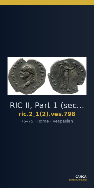RIC II, Part 1 (second edition) Vespasian 798 — CANOA