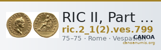 RIC II, Part 1 (second edition) Vespasian 799 — CANOA
