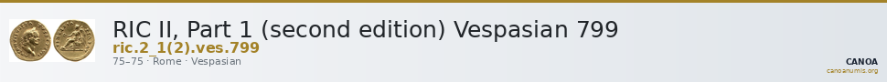 RIC II, Part 1 (second edition) Vespasian 799 — CANOA