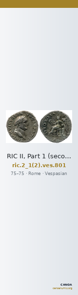 RIC II, Part 1 (second edition) Vespasian 801 — CANOA