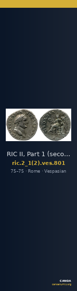 RIC II, Part 1 (second edition) Vespasian 801 — CANOA