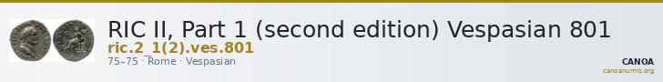 RIC II, Part 1 (second edition) Vespasian 801 — CANOA