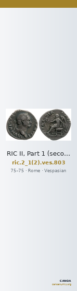 RIC II, Part 1 (second edition) Vespasian 803 — CANOA