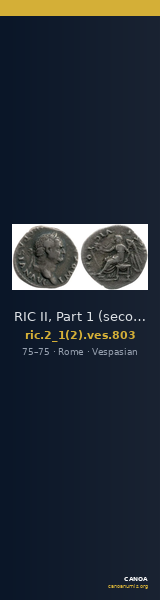 RIC II, Part 1 (second edition) Vespasian 803 — CANOA
