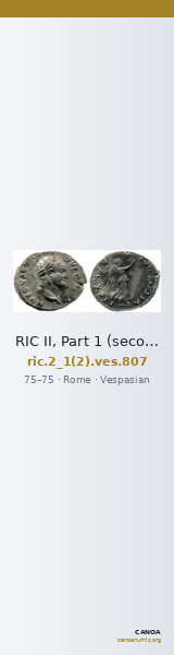 RIC II, Part 1 (second edition) Vespasian 807 — CANOA