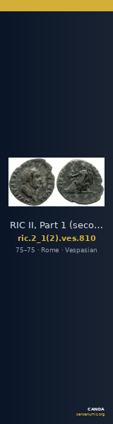 RIC II, Part 1 (second edition) Vespasian 810 — CANOA