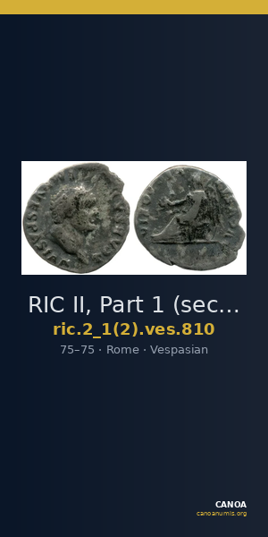 RIC II, Part 1 (second edition) Vespasian 810 — CANOA