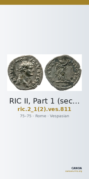RIC II, Part 1 (second edition) Vespasian 811 — CANOA