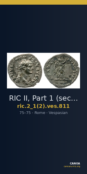 RIC II, Part 1 (second edition) Vespasian 811 — CANOA