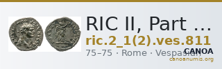 RIC II, Part 1 (second edition) Vespasian 811 — CANOA
