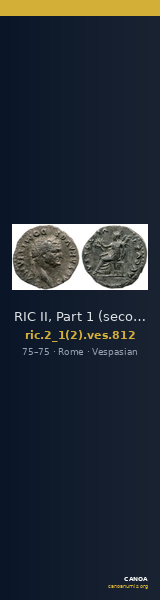 RIC II, Part 1 (second edition) Vespasian 812 — CANOA