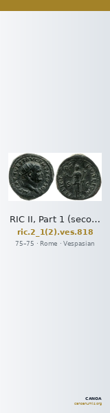RIC II, Part 1 (second edition) Vespasian 818 — CANOA