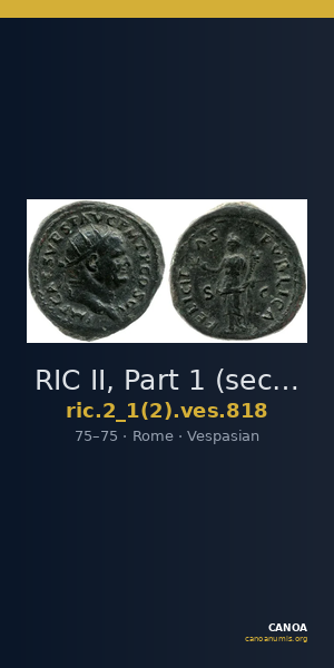 RIC II, Part 1 (second edition) Vespasian 818 — CANOA