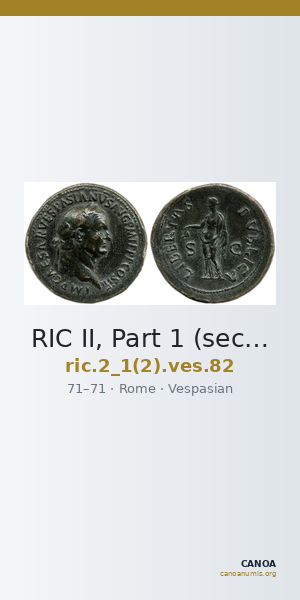 RIC II, Part 1 (second edition) Vespasian 82 — CANOA