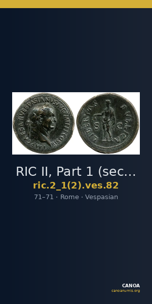 RIC II, Part 1 (second edition) Vespasian 82 — CANOA