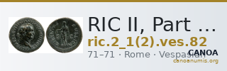 RIC II, Part 1 (second edition) Vespasian 82 — CANOA