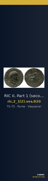 RIC II, Part 1 (second edition) Vespasian 820 — CANOA
