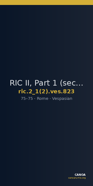 RIC II, Part 1 (second edition) Vespasian 823 — CANOA
