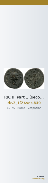 RIC II, Part 1 (second edition) Vespasian 830 — CANOA