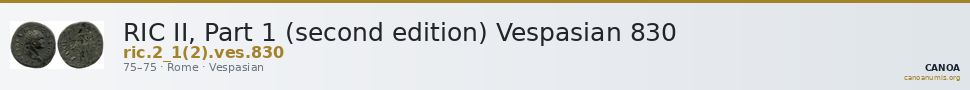 RIC II, Part 1 (second edition) Vespasian 830 — CANOA