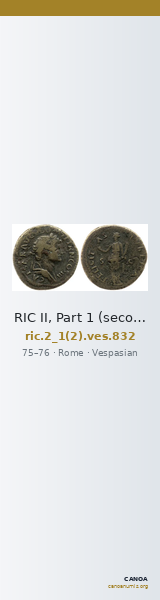 RIC II, Part 1 (second edition) Vespasian 832 — CANOA