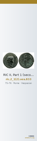RIC II, Part 1 (second edition) Vespasian 833 — CANOA