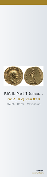 RIC II, Part 1 (second edition) Vespasian 838 — CANOA