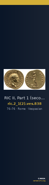 RIC II, Part 1 (second edition) Vespasian 838 — CANOA