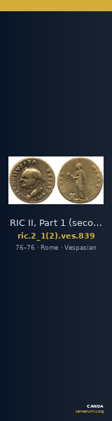 RIC II, Part 1 (second edition) Vespasian 839 — CANOA