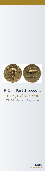RIC II, Part 1 (second edition) Vespasian 840 — CANOA