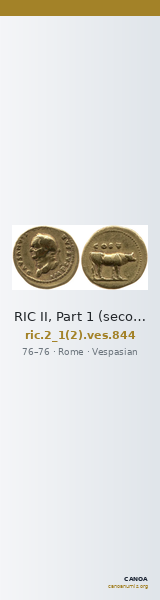 RIC II, Part 1 (second edition) Vespasian 844 — CANOA