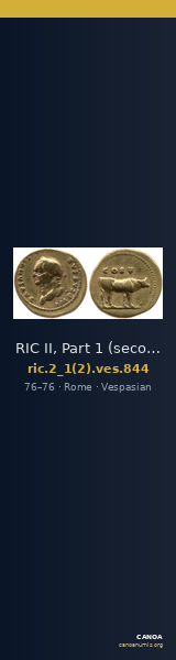 RIC II, Part 1 (second edition) Vespasian 844 — CANOA